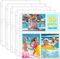35-Pack 4x6 Clear Photo Sleeves for 3 Ring Binder - 210 Photo Acid Free Plastic Archival Protector Refill Pages for 8.5x11