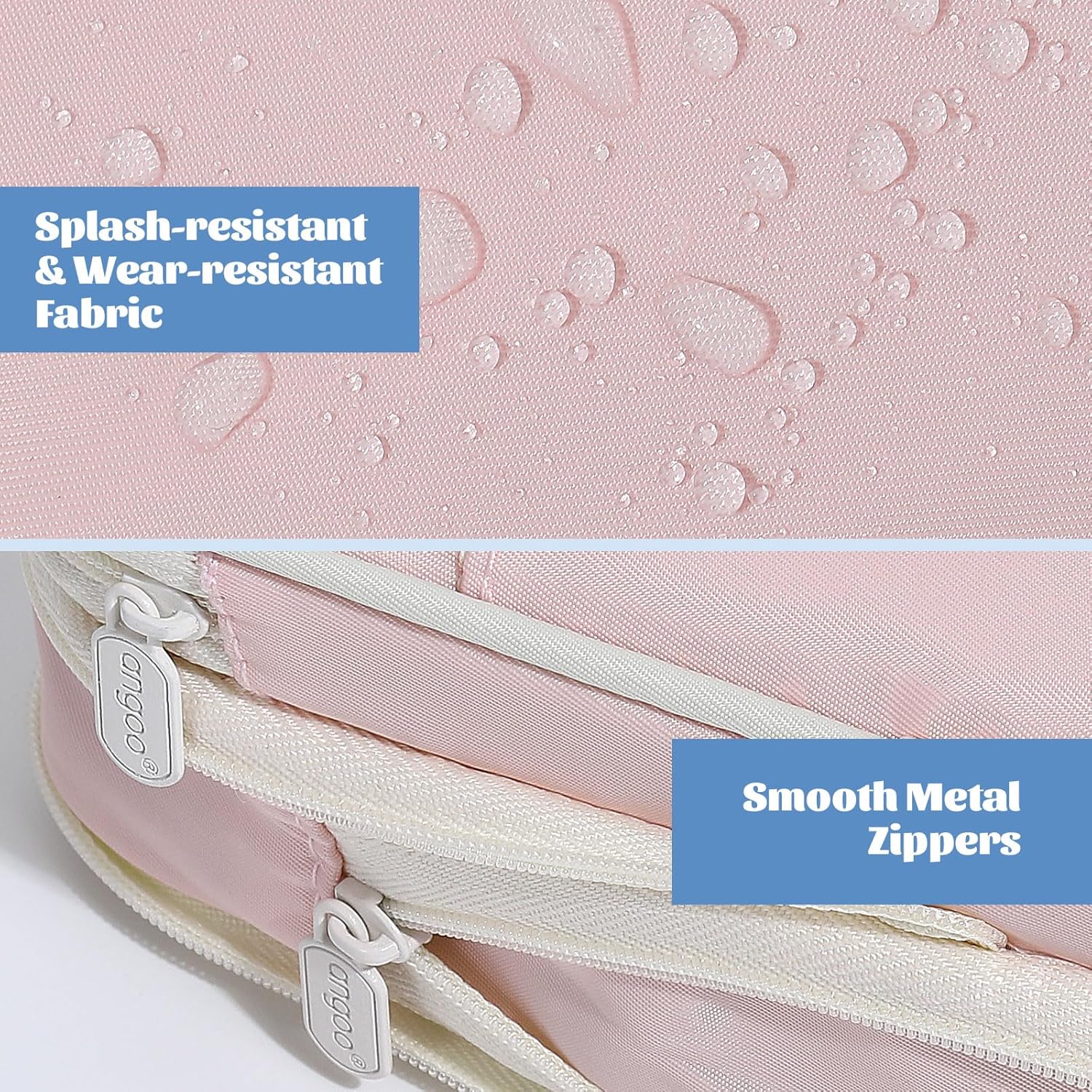 MoKo Large Capacity Pencil Case, Aesthetic Pencil Pouch Bag with Zipper, Cute Pen Case Stationery Organizer Holder for Office/School Supplies, Back to School Gift, Pink