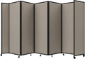 Versare Room Divider 360 Portable Wall Partition | Folding Panels | Large Freestanding Divider | Locking Wheels | Temporary Room Separator