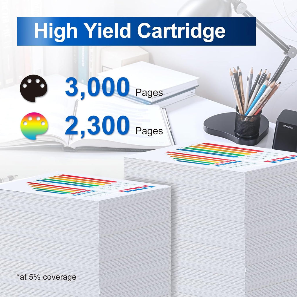 InkNI Compatible Toner Cartridges Replacement for Brother TN229XL TN229 XL TN-229XL Toner Cartridges for MFC-L3780CDW MFC-L3720CDW HL-L3280CDW HL-L3220CDW HL-L3300CDW Printer (TN-229XLBK/C/M/Y-5 Pack)