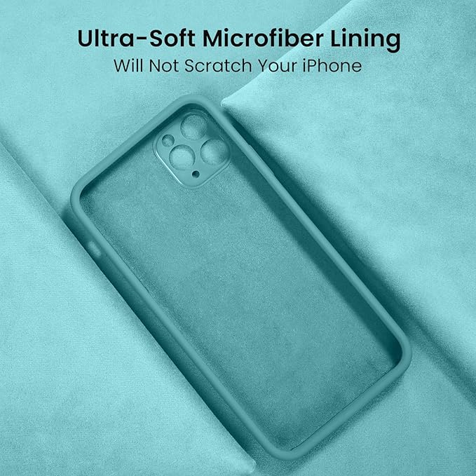 FireNova Designed for iPhone 13 Pro Max Case, Silicone [Camera Protection] Phone Case with [2 Screen Protectors], Soft Anti-Scratch Microfiber Lining Inside, 6.7 inch, Sea Blue