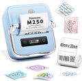 Phomemo M250 Label Maker, 3" Thermal Barcode & Address Printer - Portable Label Maker for Business, Home & Logos, Sticker Printer Compatible with Phones & PCs, with 100 Labels, 40x30mm