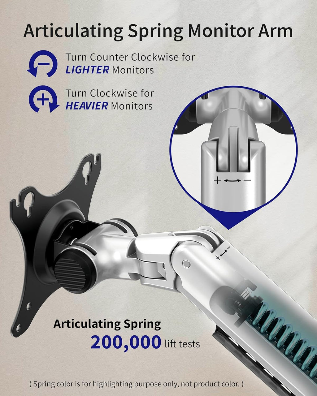 Dual Monitor Mount, Holds Screens up to 40 Inches and 25 lbs, Fully Adjustable Dual Monitor Arm with C-Clamp and Grommet Base, Aluminum, Silver