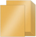 100 Sheets Gold Shimmer Cardstock 8.5 x 11 Metallic Paper, Goefun 80lb Card Stock Pearlescent Paper for Invitations, Birthday, Anniversaries, Card Making