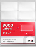 enKo - 2 x 4 Inch Label - White Blank - 10 Up Address Mailing Labels for Laser Inkjet Printer (900 Sheets, 9000 Labels)