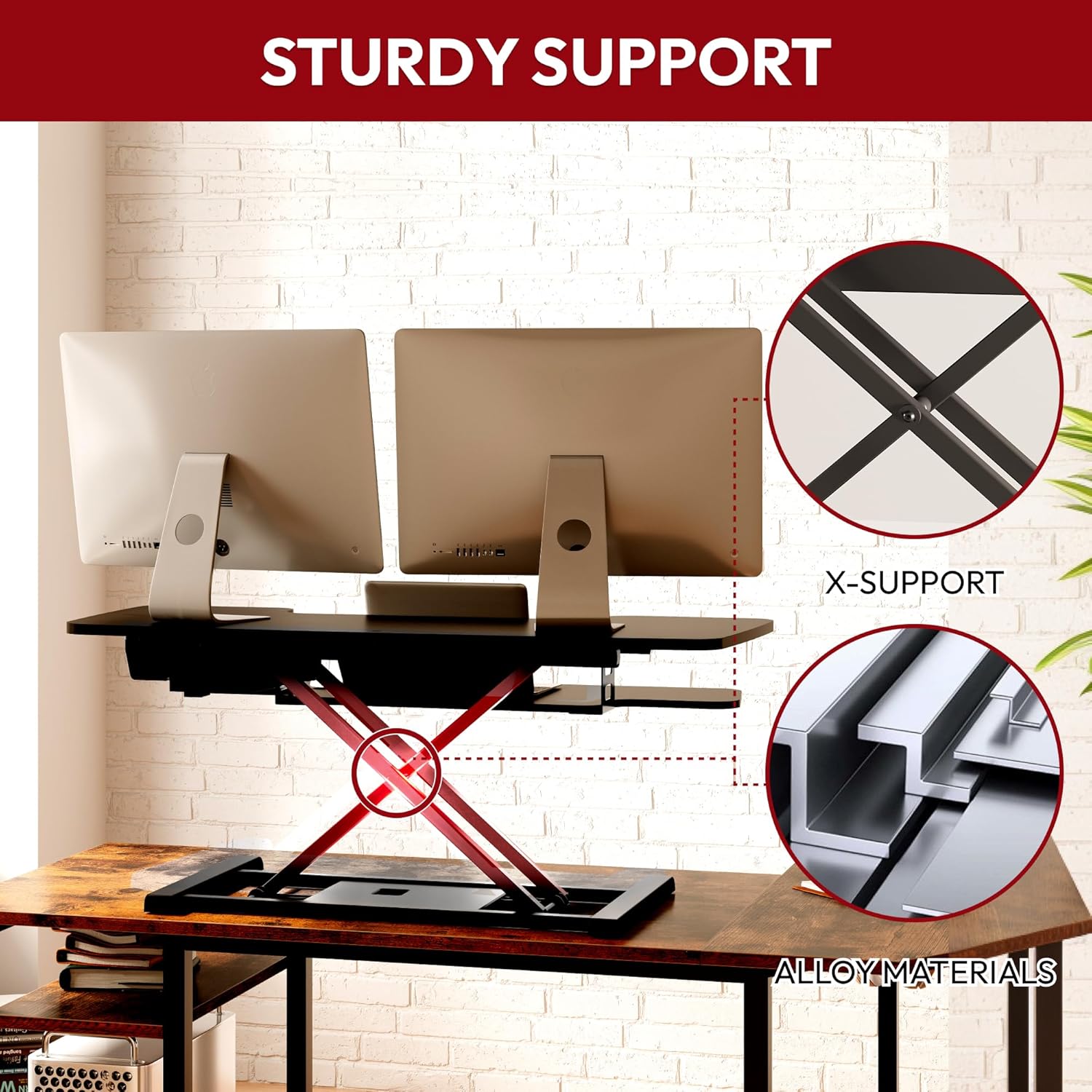 SANODESK 40" Electric Standing Desk Converter， Height Adjustable Riser for Office Home,Dual Monitor and Laptop Workstation with Large Keyboard Tray,Black Color