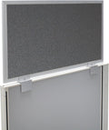 OBEX Acoustical Cubicle Privacy Screen Extender Desk Panel & Office Divider, Add Separation & Block Noise, 12" x 66", Graphite
