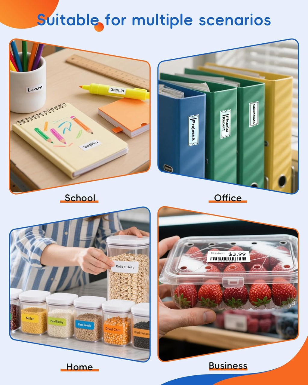 Label Maker Machine with 3 Tapes, D11s Bluetooth Label Maker Waterproof Labels, Portable Mini Label Printer with Various Templates for Home Office School, Pink