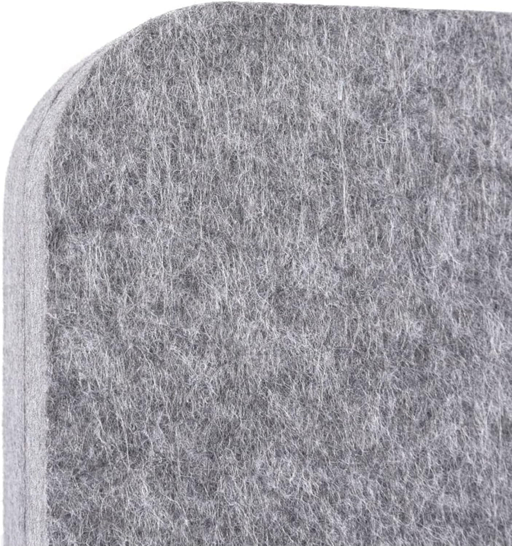 Stand Up Desk Store ReFocus Raw Freestanding Acoustic Desk Divider Privacy Panel to Reduce Noise and Visual Distractions (Castle Gray, 23.6" x 62")