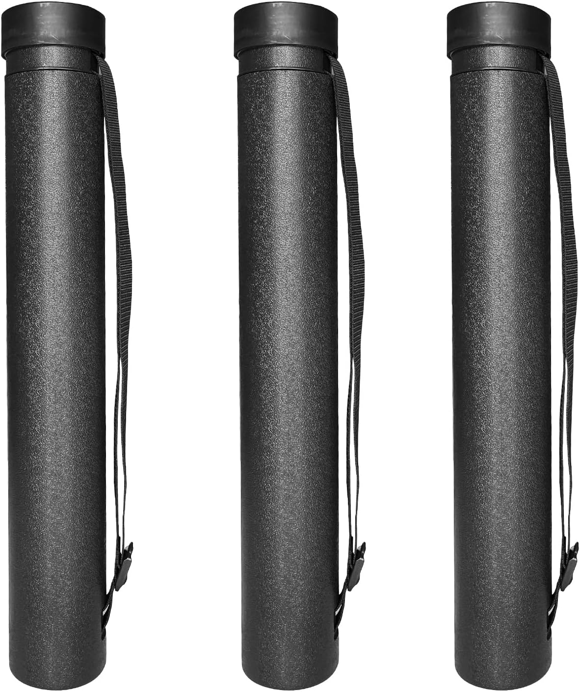 3Pack Poster Tube with Strap,Expandable Blueprint Art Mailing Transport Carrier Tubes Holders Storage,Expands from 22 to 38 inches