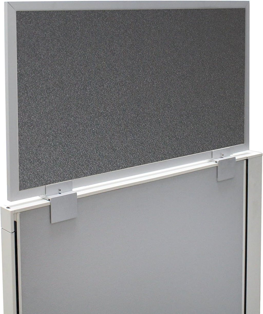 OBEX Acoustical Cubicle Privacy Screen Extender Desk Panel & Office Divider, Add Separation & Block Noise, 12" x 24", Graphite