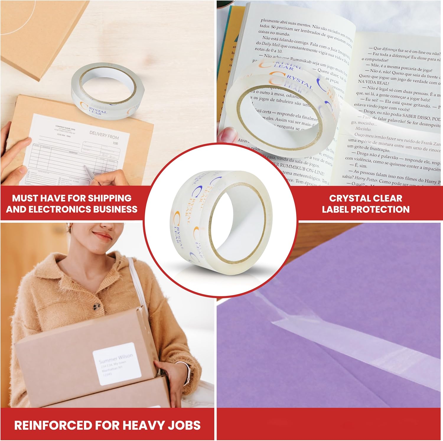 GGR Supplies T.R.U. LP-20CC Book Repair Crystal Clear Label Protection Tape: 6 in. x 72 yds. (Pack of 12)