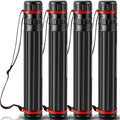 4 Pcs Large Extendable Poster Tubes from 30'' to 49' with Strap Poster Carrying Case Telescoping Tube Portable Blueprint for Posters, Blueprints, Artwork, Map Storage(Classic Standard Style)