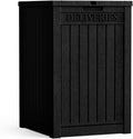 55 Gallon Plus Lockable Resin Deck Box, Waterproof Outdoor Storage Box for Patio Furniture, Garden Tools, Pool Accessories, UV-Resistant Outside Delivery, Black