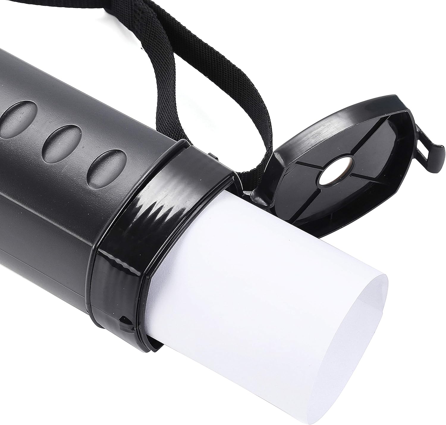 2-Pack Extendable Poster Tubes Expand from 24.5” to 40” with Shoulder Strap | Carry Documents, Blueprints, Drawings and Art | Black Portable Durable Round Storage Cases with Lids and Labels