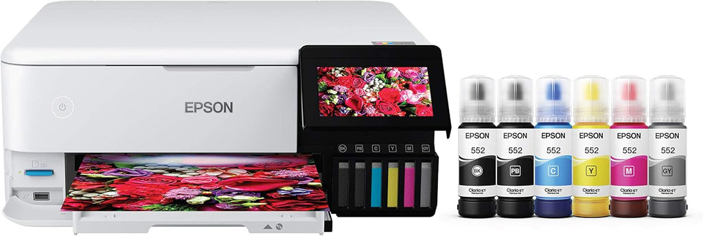 Epson EcoTank ET-2800 Wireless Color All-in-One Cartridge-Free Supertank Printer & EcoTank Photo ET-8500 Wireless Color All-in-One Supertank Printer