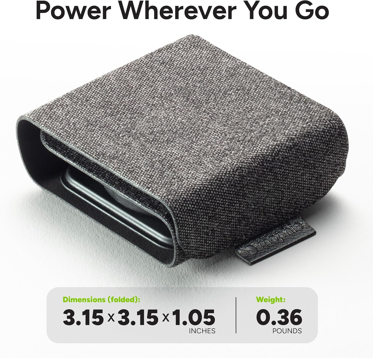 Mophie 3-in-1 Travel Charger with MagSafe - Portable Wireless Charging Hub, Compatible w/Apple Devices, iPhone 17/16/15/14/13/12 Series, Apple Watch Series 11 to 1 & Ultra, AirPods Pro/3rd Gen, Black