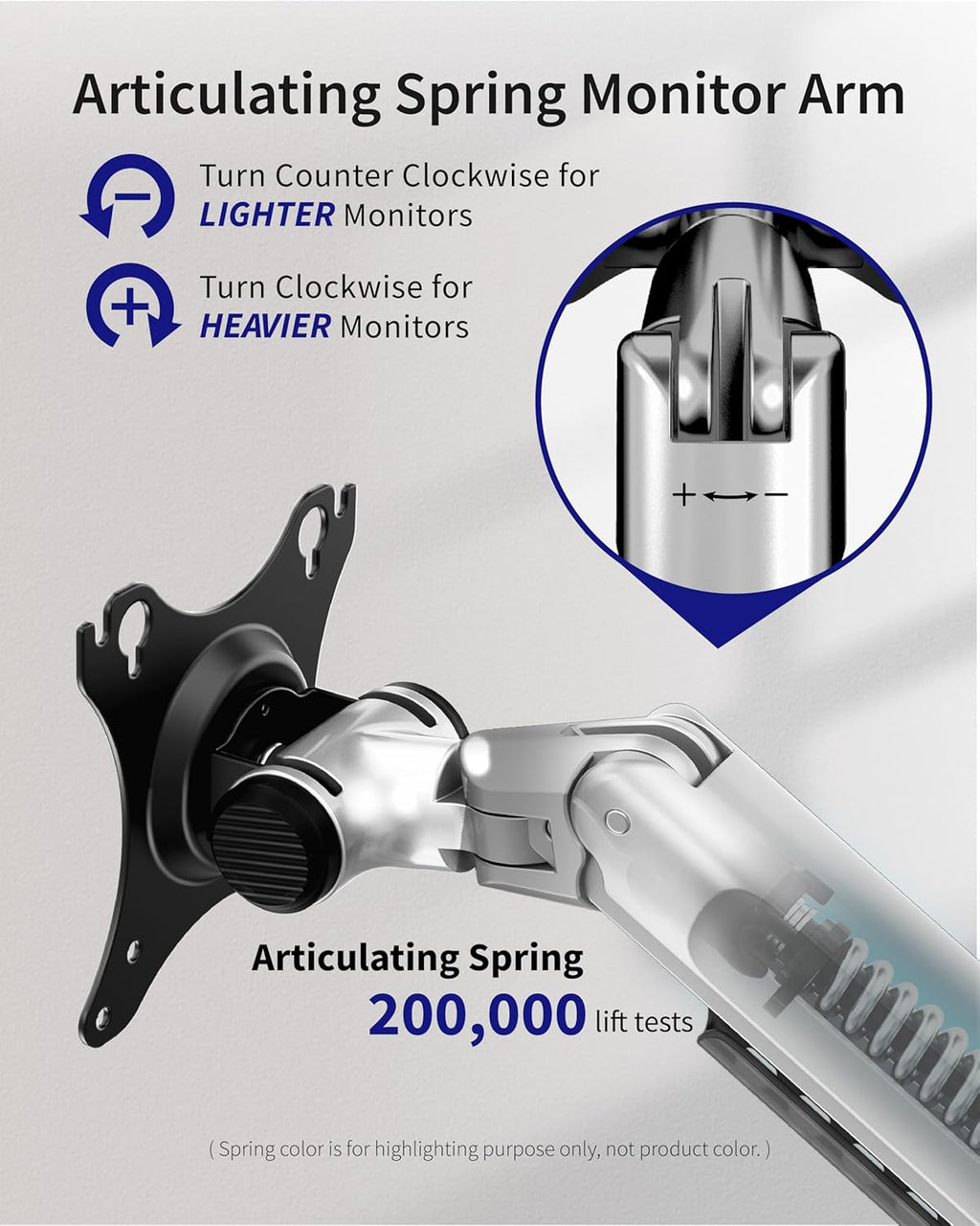 Quad Monitor Mount, Holds Screens up to 40 Inches and 25 lbs, Fully Adjustable 4 Monitor Mount with C-Clamp and Grommet Base, Aluminum, Silver