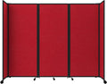 Versare Room Divider 360 Portable Wall Partition | Folding Panels | Large Freestanding Divider | Locking Wheels | Temporary Room Separator