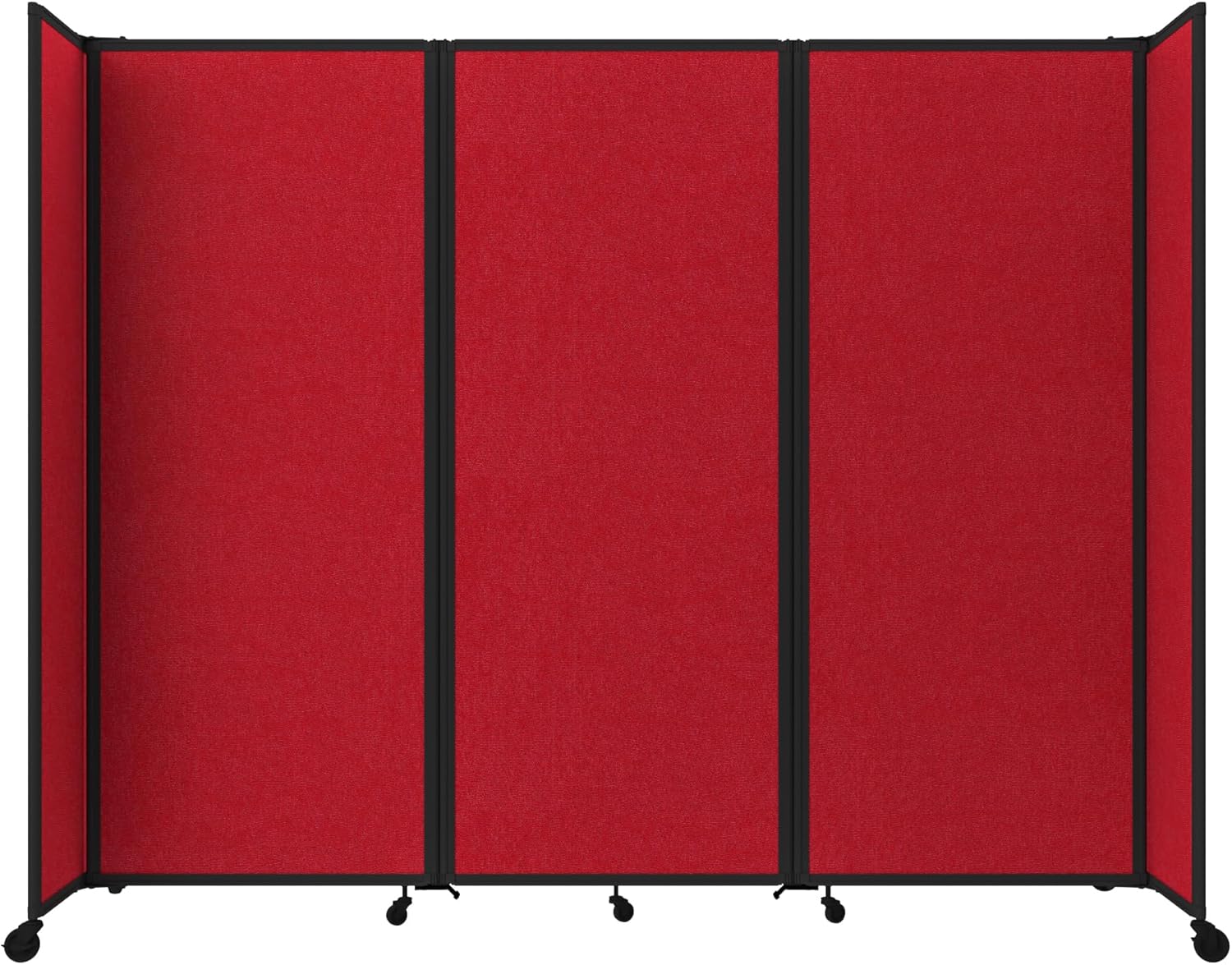 Versare Room Divider 360 Portable Wall Partition | Folding Panels | Large Freestanding Divider | Locking Wheels | Temporary Room Separator