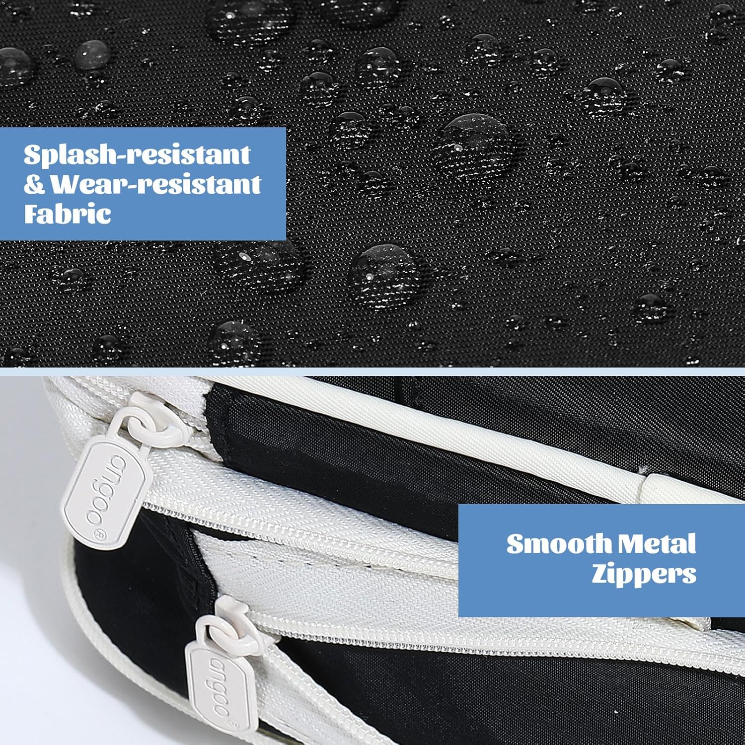 MoKo Large Capacity Pencil Case, Aesthetic Pencil Pouch Bag with Zipper, Cute Pen Case Stationery Organizer Holder for Office/School Supplies, Back to School Gift, Black