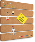 DOLLAR BOSS Bulletin Board Cork Strips for Walls-13x2 Inch, 1/2 Inch Thick, Adhesive Frameless Cork Board for Office, Home & School with 30 Push Pins