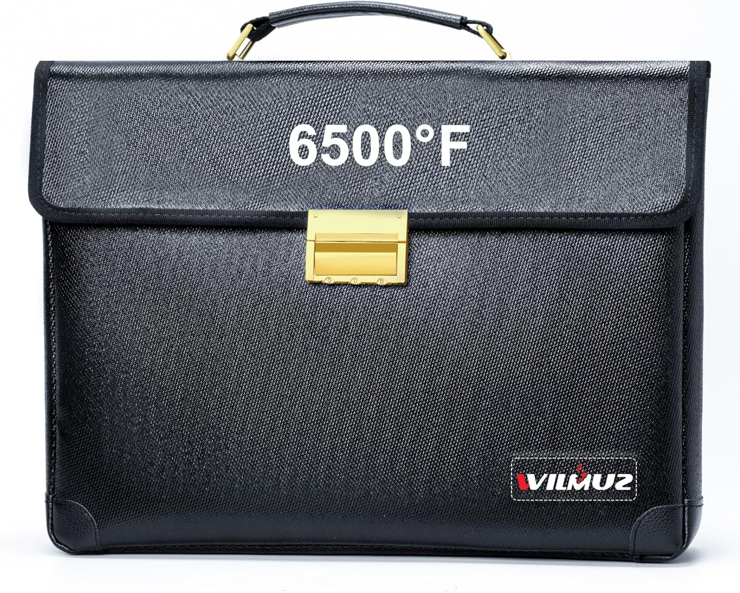 Upgraded Fully Fireproof Document Bag 6500°F,14.2x10x2.3 Fire Proof Bag for Documents with Lock,Small Fireproof Safe,Portable Home Office Travel Safe Storage for Laptop,Black