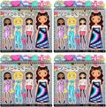 Fashion Angels Fashionista Sketch Sets Bundle, Bulk Pack of 4 Fashion Design Sketch Books, Ideal Gift & Party Favor for Girls, Kids, Tweens