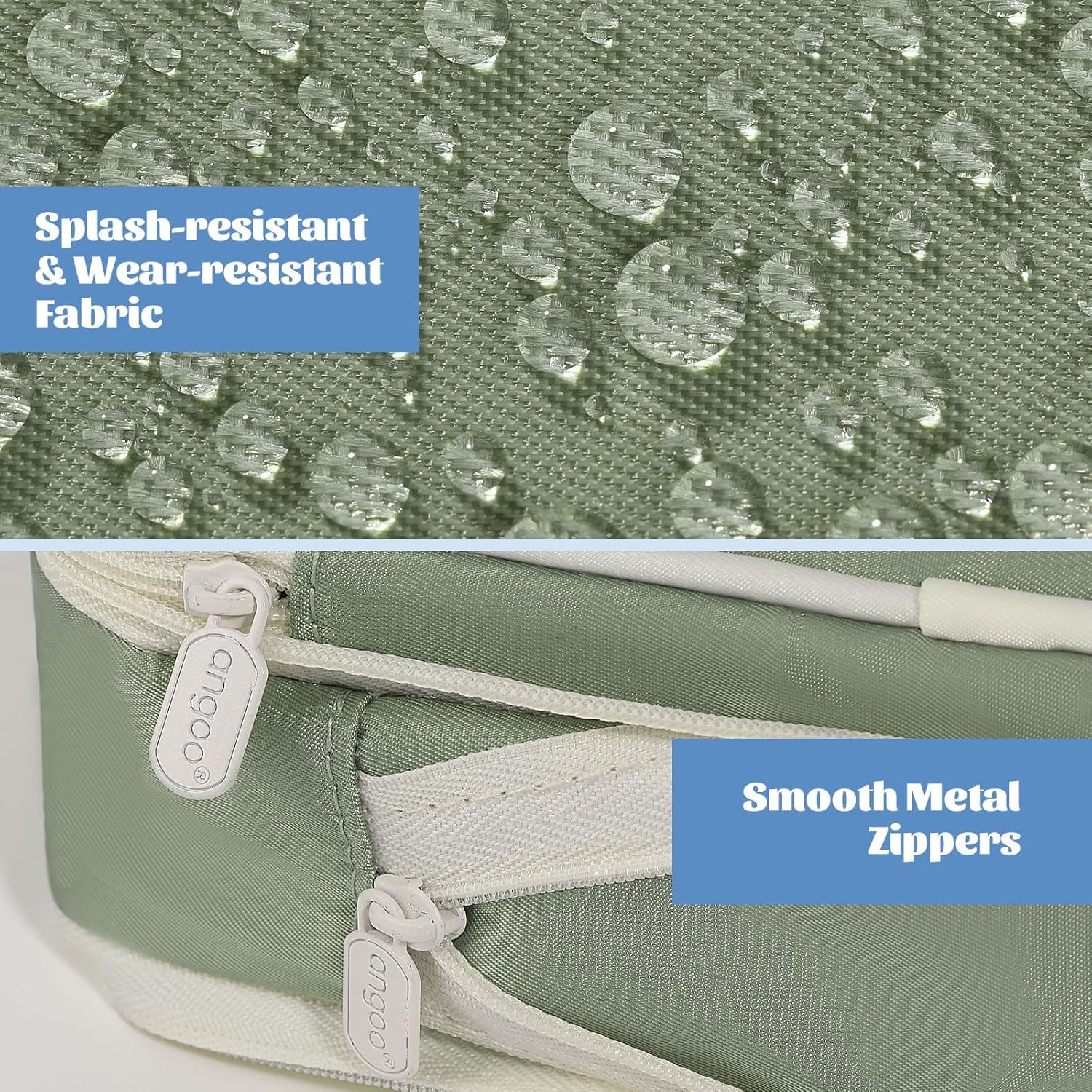 MoKo Large Capacity Pencil Case, Aesthetic Pencil Pouch Bag with Zipper, Cute Pen Case Stationery Organizer Holder for Office/School Supplies, Back to School Gift, Green