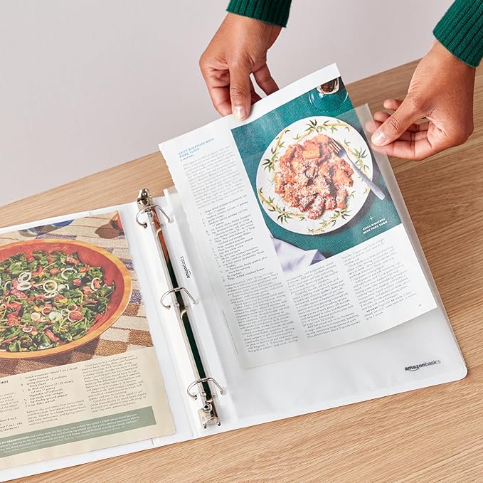 Amazon Basics Polypropylene (PP) Sheet Protector, Non-Glare, 200 Pack, Clear