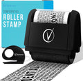 Vantamo Identity Theft Protection Roller Stamp for Hiding Sensitive Information, Wide Confidential Stamp with Box Cutter, Security Stamp Roller for Identity Theft Prevention, Black