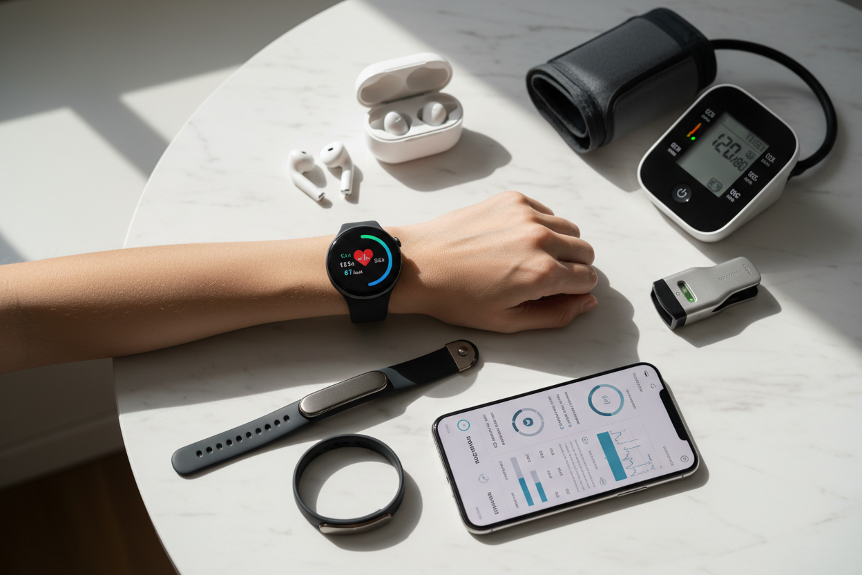 Lifestyle Innovations: From wearable tech to smart health devices, we help you stay ahead of the curve. (make it real photo)